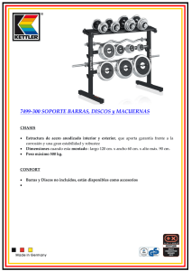 7499-300 SOPORTE BARRAS, DISCOS y MACUERNAS
