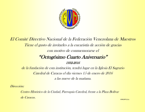 Octogésimo Cuarto Aniversario - Federación Venezolana de Maestros