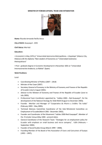 MINISTER OF FOREIGN AFFAIRS TRADE AND INTEGRATION