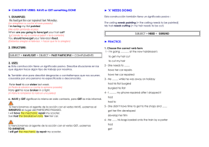 He had/got his car repaired last Monday. `X` NEEDS DOING