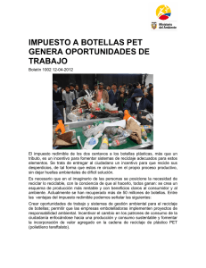 impuesto a botellas pet genera oportunidades de trabajo