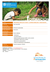 PROGRAMA VINCÚLATE: NIñOS Y JóVENES REBELDES Y