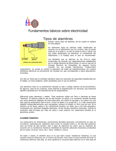 Fundamentos básicos sobre electricidad Tipos de alambres