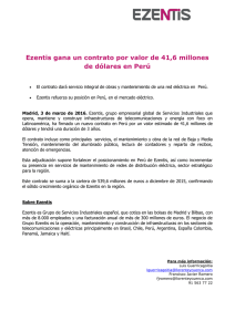 Ezentis gana un contrato por valor de 41,6 millones de dólares en