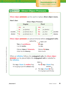 Direct Object Pronouns
