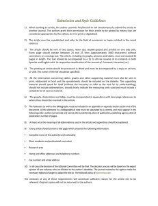 Submission and Style Guidelines
