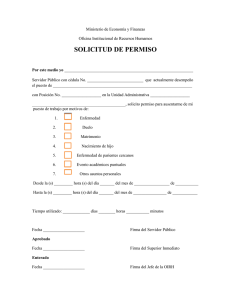 solicitud de permiso - Ministerio de Economía y Finanzas
