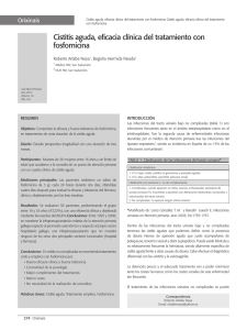 Cistitis aguda, eficacia clínica del tratamiento con