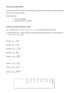 Técnicas para calcular límites - facultad.bayamon....Técnicas para