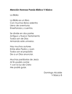 Mención Honrosa Poesía Bíblica V Básico La Biblia La Biblia es un