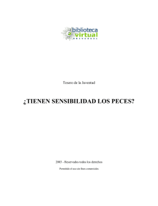 ¿tienen sensibilidad los peces?