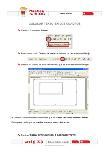 colocar texto en los cuadros