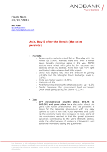 Flash Note 30/06/2016 Asia. Day 5 after the Brexit (the calm persists)