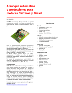 Arranque automático y protecciones para motores Nafteros y Diesel