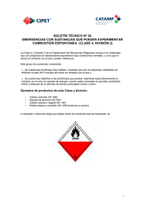 Emergencias con Sustancias que Experimentan Combustión