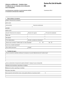 Informe confidencial – Hombre clave A rellenar por un miembro de