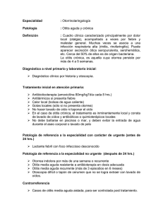 Otitis Aguda y Crónica: Guía Clínica para Atención Primaria