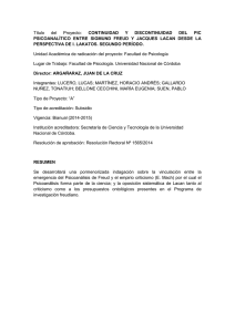 continuidad y discontinuidad del pic psicoanalítico entre sigmund