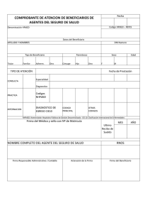 COMPROBANTE DE ATENCION DE BENEFICIARIOS DE