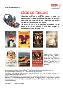 programa Ciclo Cine 2016
