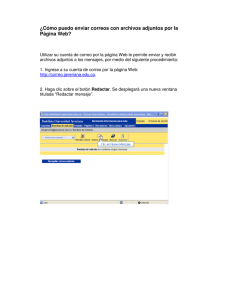 ¿Cómo puedo enviar correos con archivos adjuntos por la Página