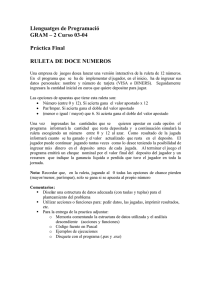 Llenguatges de Programació GRAM – 2 Curso 03