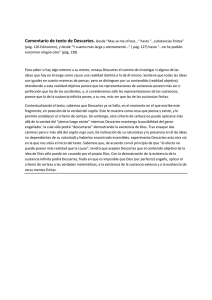 Comentario de texto de Descartes. Desde “Mas se me ofrece