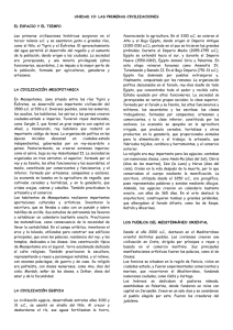 UNIDAD 10: LAS PRIMERAS CIVILIZACIONES EL ESPACIO Y EL
