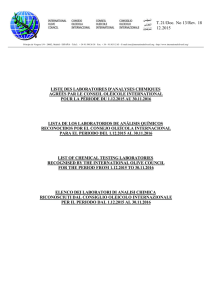 liste des laboratoires d`analyses chimiques