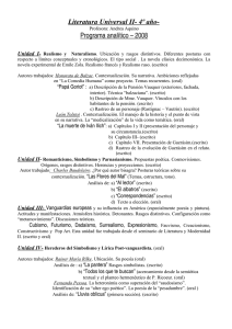 Literatura Universal II- 4ºaño-