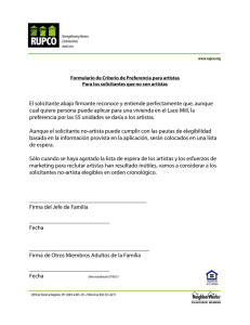 El solicitante abajo firmante reconoce y entiende perfectamente que