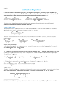 Modificadores del predicado I