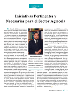 Iniciativas Pertinentes y Necesarias para el Sector Agrícola