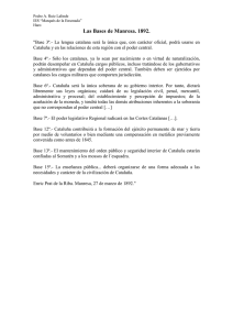 7. Las Bases de Manresa. 1892.
