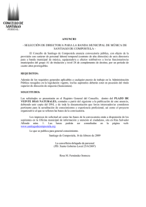 anuncio - selección de director/a para la banda municipal de música