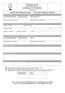 Solicitud de Instancia Genérica / Sol.licitud d`Instància Genèrica