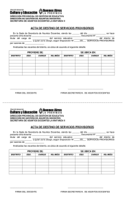 Acta de Propuesta de Destino