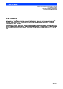 Art. 83. Accesibilidad a. El sistema de equipamientos debe