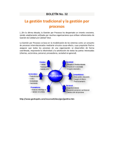 La gestión tradicional y la gestión por procesos
