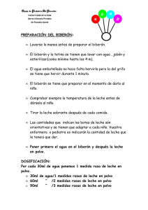 PREPARACIÓN DEL BIBERÓN: • Lavarse la manos antes de