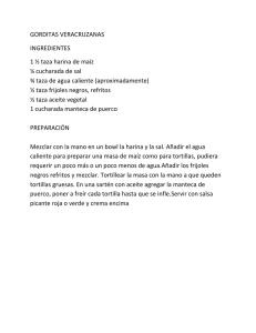 GORDITAS VERACRUZANAS INGREDIENTES 1 ½ taza harina de