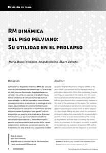 RM dinámica del piso pelviano: Su utilidad en el prolapso