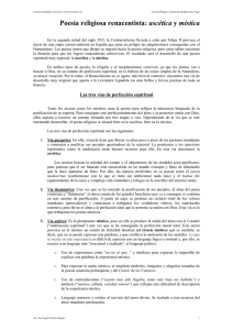 Poesía religiosa renacentista: ascética y mística