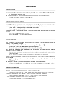 Tiempos del pasado