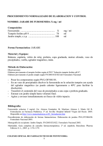 JARABE DE FUROSEMIDA X mg / ml Composición