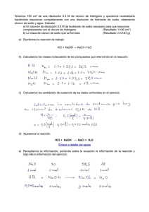 Neutralización HCl con NaOH: Problema Resuelto