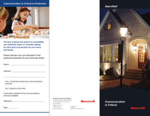 AlarmNet, Communication is Critical