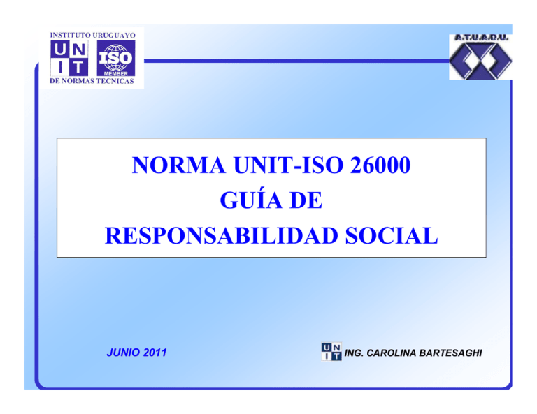 Norma Unit Iso 26000 GuÍa De Responsabilidad Social 8357