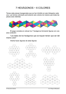 7 hexágonos ~ 6 colores