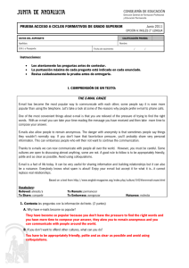 2ª Lengua extranjera Inglés